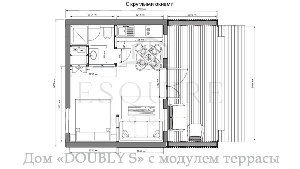 ПЛАН С МЕБЛИРОВКОЙ ДОМА 